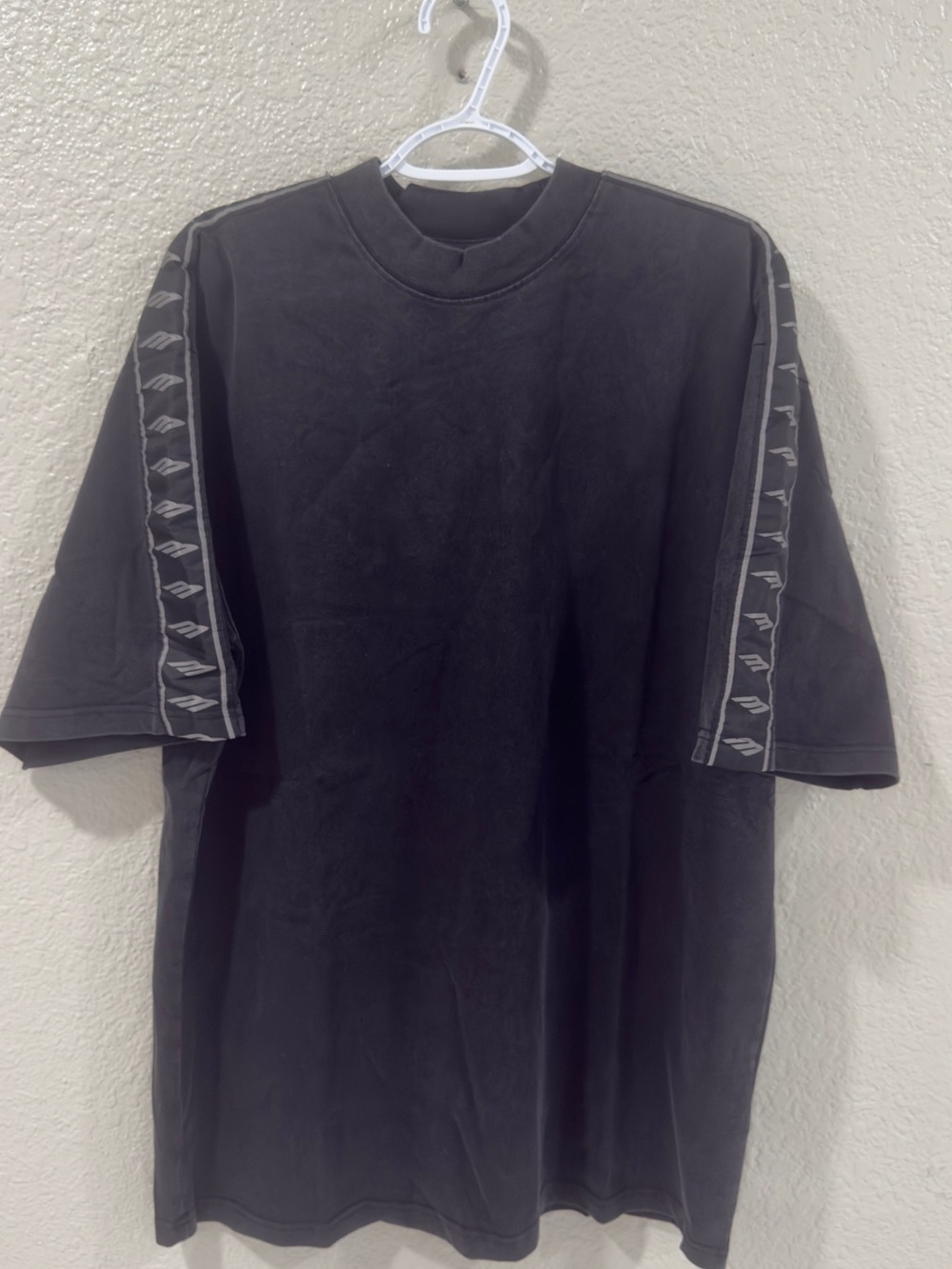 Balenciaga Men's Black Short-Sleeve Crewneck Shirt large oversized like XL